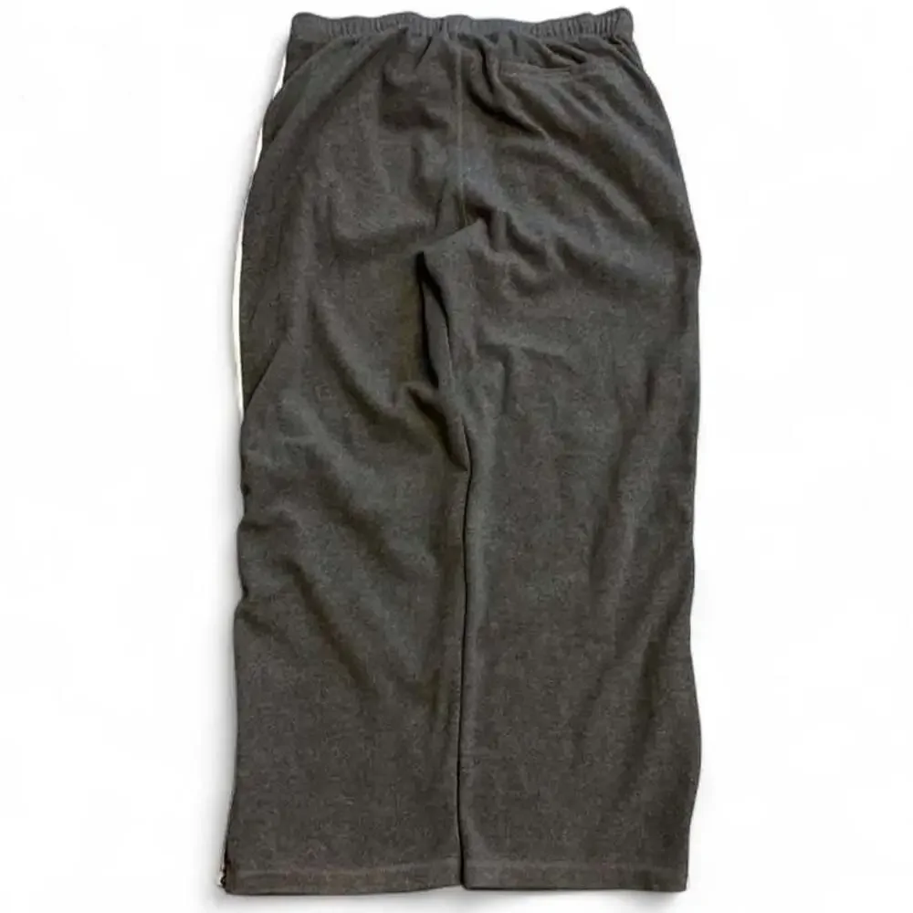 Vintage Old Navy Fleece Track Pants Charcoal Grey Size Large